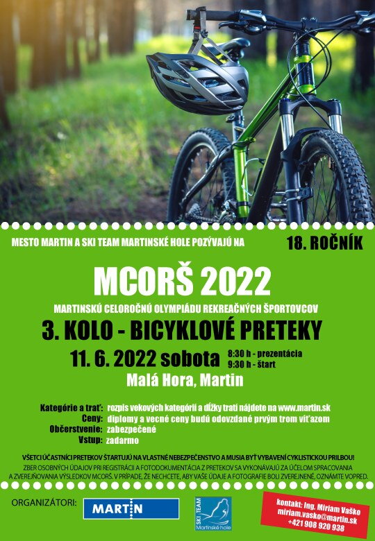 Preteky MCORŠ 2022 - bicykel